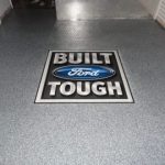 Concrete floor logo ford